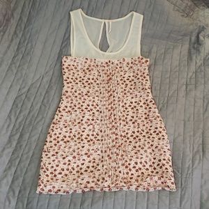 Free People floral bodycon mini dress XS